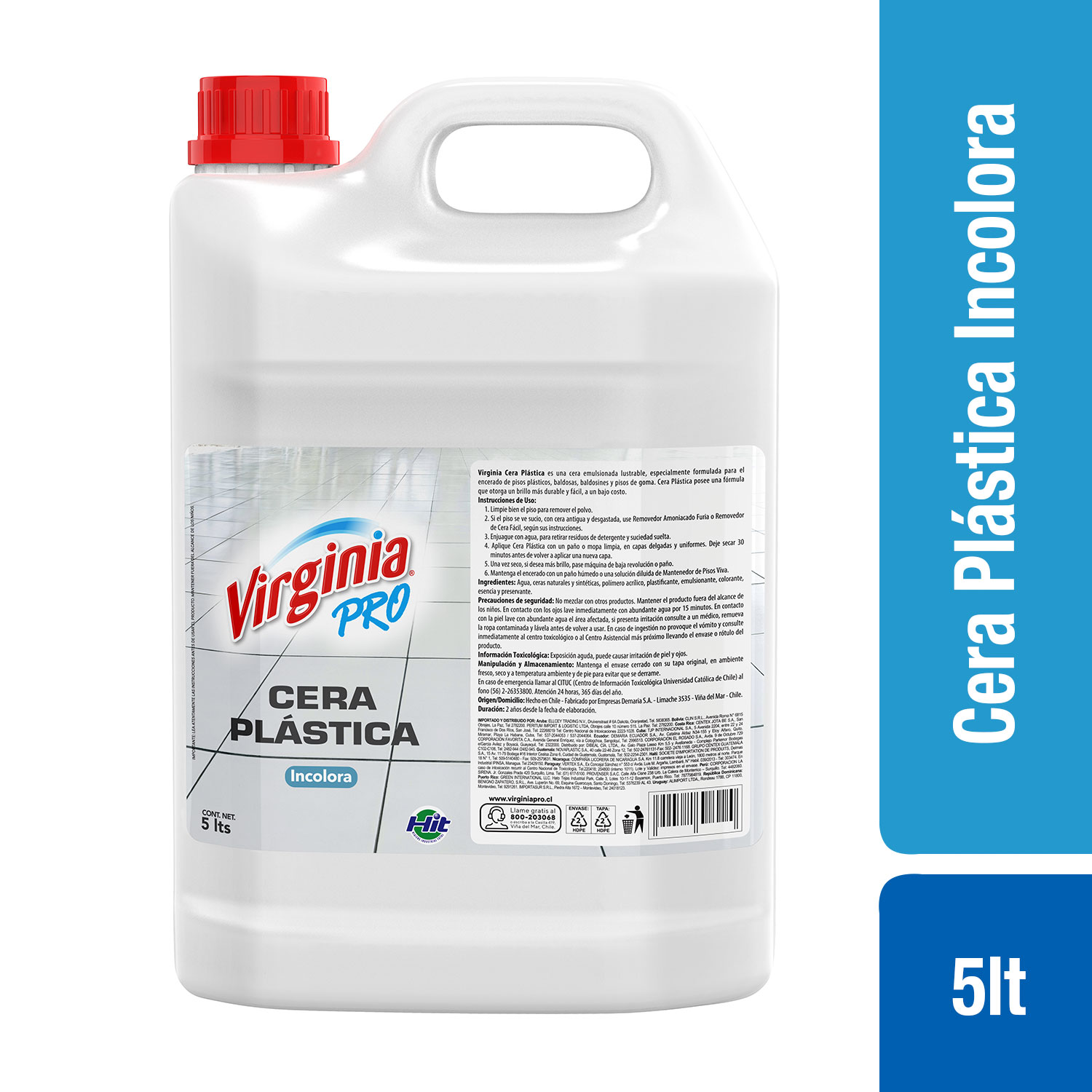 CERA PLASTICA INCOLORA X5 LT.