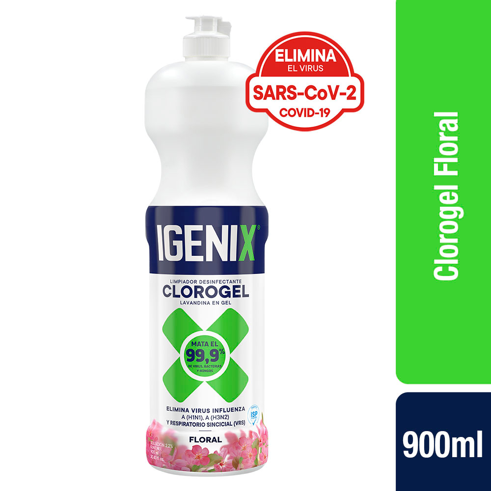 1003000_Igenix Limpiador Clorogel Floral 900ml Hero LIMPIADOR CLOROGEL IGENIX FLORAL X900ML. - Image 1