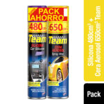 PACK SILICONA x480cc. y CERA AEROSOL x650cc. TEAM