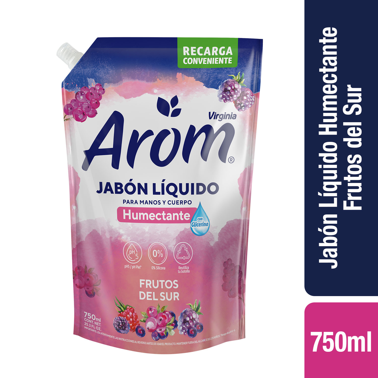 1009629_Arom-Jabón-Frutos-del-Sur-DP-750 Hero JABON LIQUIDO FRUTOS DEL SUR AROM D/P X750ml. - Image 1