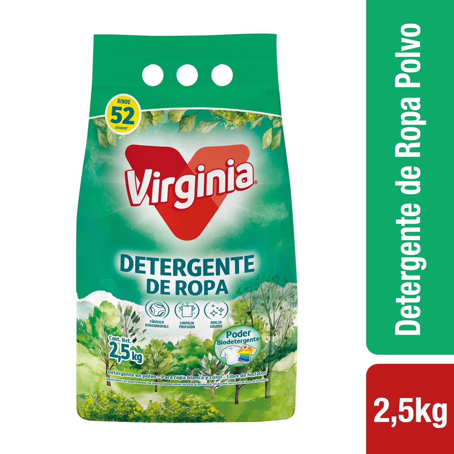 1170603_Detergente-de-Ropa-Virginia-Polvo-2,5kg Hero DETERGENTE PARA ROPA EN POLVO VIRGINIA x2.5KL. - Image 1