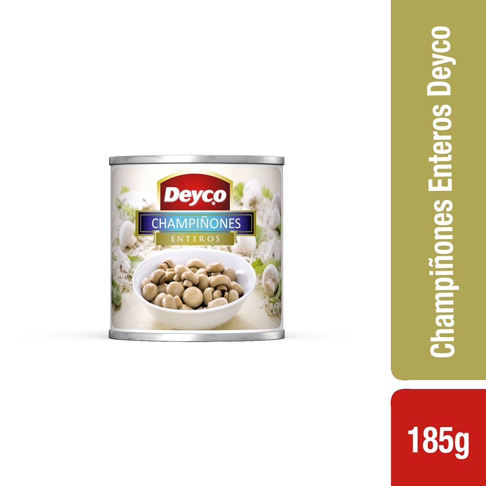 300101 Champinones-Entero184g Hero CHAMPIÑONES ENTEROS DEYCO x185gr. - Imagen 1